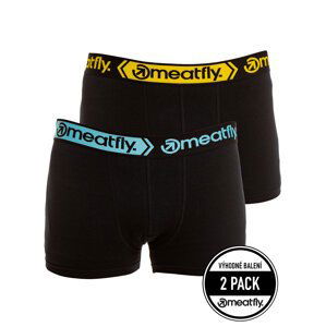 Meatfly pánské boxerky Balboa Boxershorts Double Pack Black | Černá | Velikost M