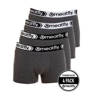 Meatfly pánské boxerky Balboa Boxershorts Four Pack Grey Heather | Šedá | Velikost S