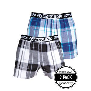 Meatfly pánské boxerky Gigi Black / Blue | Černá | Velikost S