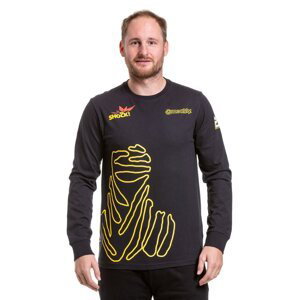 Meatfly pánské tričko s dlouhým rukávem Dakar Beduin Black | Černá | Velikost XXL