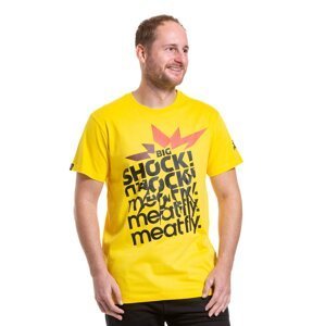 Meatfly pánské tričko Big Shock Shattered Yellow | Žlutá | Velikost XXL