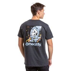 Meatfly pánské tričko Cosmic Charcoal Heather | Šedá | Velikost XL | 100% bavlna
