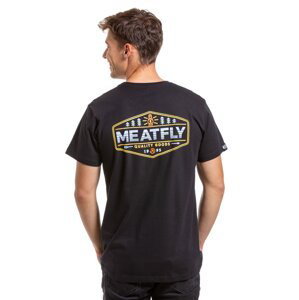 Meatfly pánské tričko Lampy Black | Černá | Velikost S | 100% bavlna