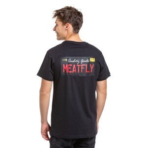 Meatfly pánské tričko Plate Black | Černá | Velikost XXL