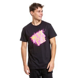 Meatfly pánské tričko Crooky Pink/Black | Černá | Velikost M
