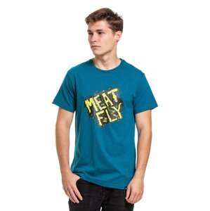 Meatfly pánské tričko Crooky Petrol Heather | Modrá | Velikost S