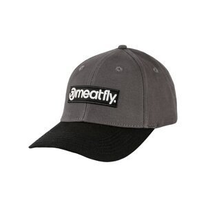 Meatfly kšiltovka Wayne Flexfit Grey / Black Basic Logo | Černá | Velikost One Size