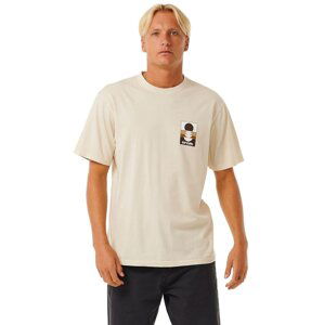 Rip curl pánské tričko Surf Revivial Peaking Vintage White | Bílá | Velikost M | 100% bavlna