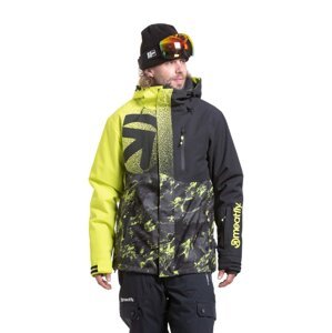 Meatfly pánská SNB & SKI bunda Shader Acid Lime Mossy | Černá | Velikost XL