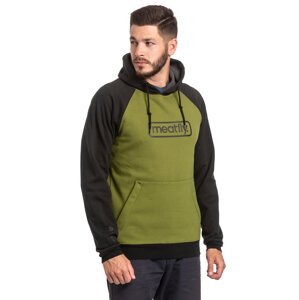 Meatfly pánská technická mikina Gravel D - Calla Green Black | Černá | Velikost XXL