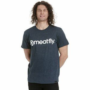 Meatfly pánské tričko MF Logo Navy Heather | Modrá | Velikost M