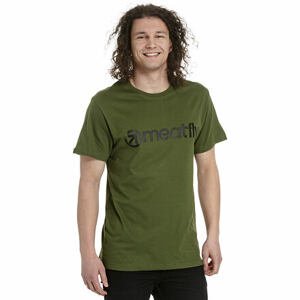 Meatfly pánské tričko MF Logo Olive | Zelená | Velikost XL | 100% bavlna