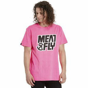 Meatfly pánské tričko Repash Neon Pink | Růžová | Velikost XS | 100% bavlna