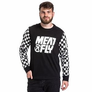 Meatfly pánské tričko s dlouhým rukávem Judgement Checkered Black | Černá | Velikost XL | 100% bavlna