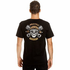 Meatfly pánské tričko Ride Till Death Black | Černá | Velikost S | 100% bavlna