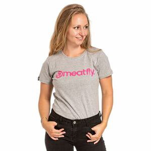 Meatfly dámské tričko Ladies MF Logo Grey Heather | Šedá | Velikost XL