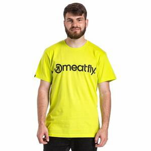 Meatfly pánské tričko MF Logo Safety Yellow | Žlutá | Velikost XS