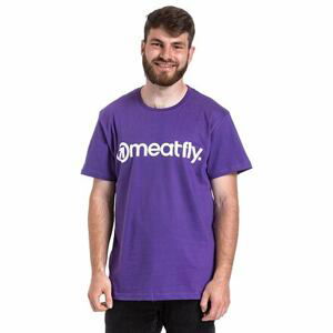 Meatfly pánské tričko MF Logo Violet | Fialová | Velikost S