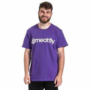 Meatfly pánské tričko MF Logo Violet | Fialová | Velikost M