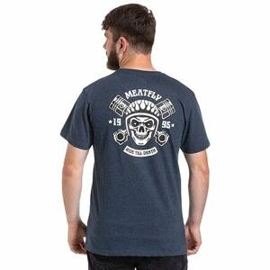 Meatfly pánské tričko Ride Till Death Navy Heather | Modrá | Velikost XXL