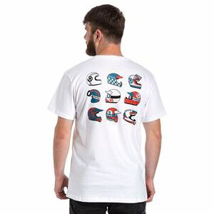 Meatfly pánské tričko Helmut White | Bílá | Velikost M