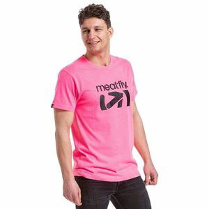 Meatfly pánské tričko Podium Neon Pink | Růžová | Velikost M