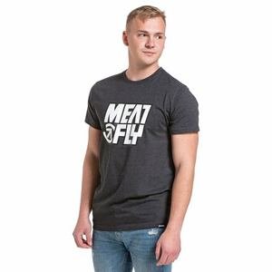 Meatfly pánské tričko Repash Charcoal Heather | Šedá | Velikost L