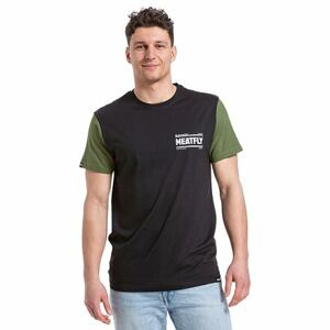 Meatfly pánské tričko Pitstop Olive/Black | Zelená | Velikost XL | 100% bavlna