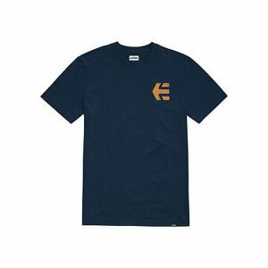 Etnies pánské tričko Skate Co Navy/Orange | Modrá | Velikost XL
