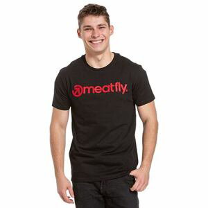 Meatfly pánské tričko Joe Red/Black | Červená | Velikost S | 100% bavlna