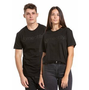 Meatfly pánské tričko Joe Black/Black | Černá | Velikost S | 100% bavlna