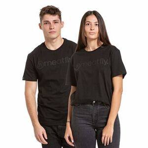 Meatfly pánské tričko Joe Black/Black | Černá | Velikost M | 100% bavlna