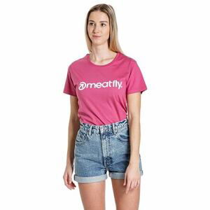 Meatfly dámské tričko MF Logo Raspberry | Růžová | Velikost S