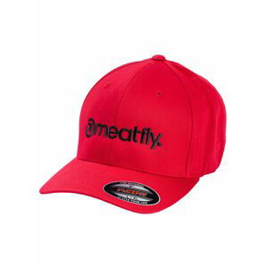 Meatfly kšiltovka Brand Flexfit Red | Červená | Velikost XS/S