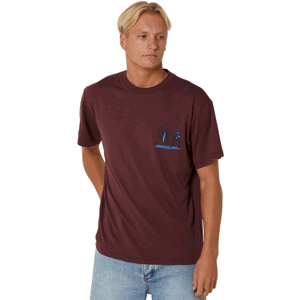 Rip curl pánské tričko Vaporcool Journeys Trip Maroon | Červená | Velikost XL