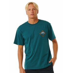 Rip curl pánské tričko Vaporcool Journeys Peak Blue Green | Zelená | Velikost L