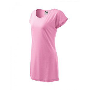 ESHOP - Tričko/šaty dámské Love 123 - XS-XXL - růžová
