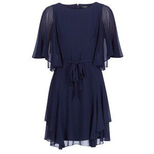 Lauren Ralph Lauren  NAVY-3/4 SLEEVE-DAY DRESS  Krátké šaty Modrá