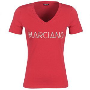 Marciano  LOGO PATCH CRYSTAL  Trička s krátkým rukávem Červená