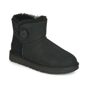 UGG  MINI BAILEY BUTTON II  Kotníkové boty Černá