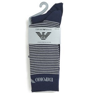 Emporio Armani  CC114-PACK DE 2  Ponožky Modrá