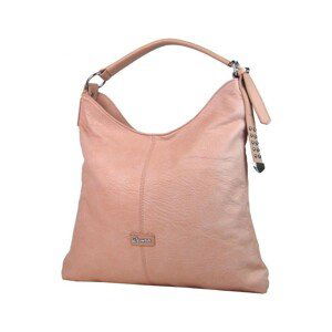 Demra  Moderní velká růžová kombinovaná dámská kabelka 3753-DE  Kabelky přes rameno Růžová