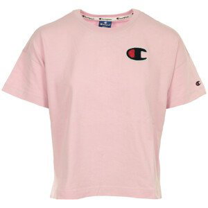 Champion  Crewneck T-shirt Cropped  Trička s krátkým rukávem Růžová