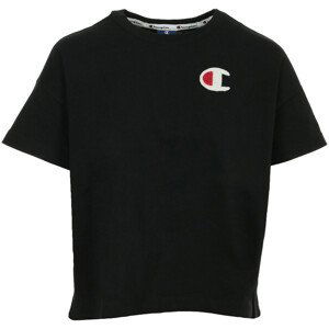 Champion  Crewneck T-shirt Cropped  Trička s krátkým rukávem Černá