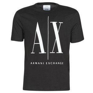 Armani Exchange  HULO  Trička s krátkým rukávem Černá