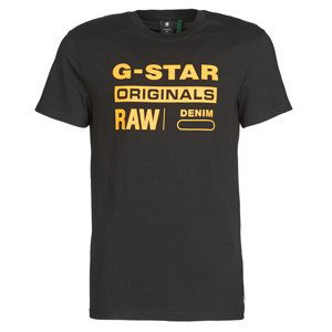 G-Star Raw  COMPACT JERSEY O  Trička s krátkým rukávem Černá