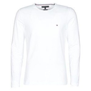 Tommy Hilfiger  STRETCH SLIM FIT LONG SLEEVE TEE  Trička s dlouhými rukávy Bílá