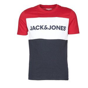 Jack & Jones  JJELOGO BLOCKING  Trička s krátkým rukávem Červená