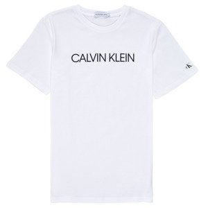 Calvin Klein Jeans  INSTITUTIONAL T-SHIRT  Trička s krátkým rukávem Dětské Bílá