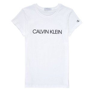 Calvin Klein Jeans  INSTITUTIONAL T-SHIRT  Trička s krátkým rukávem Dětské Bílá